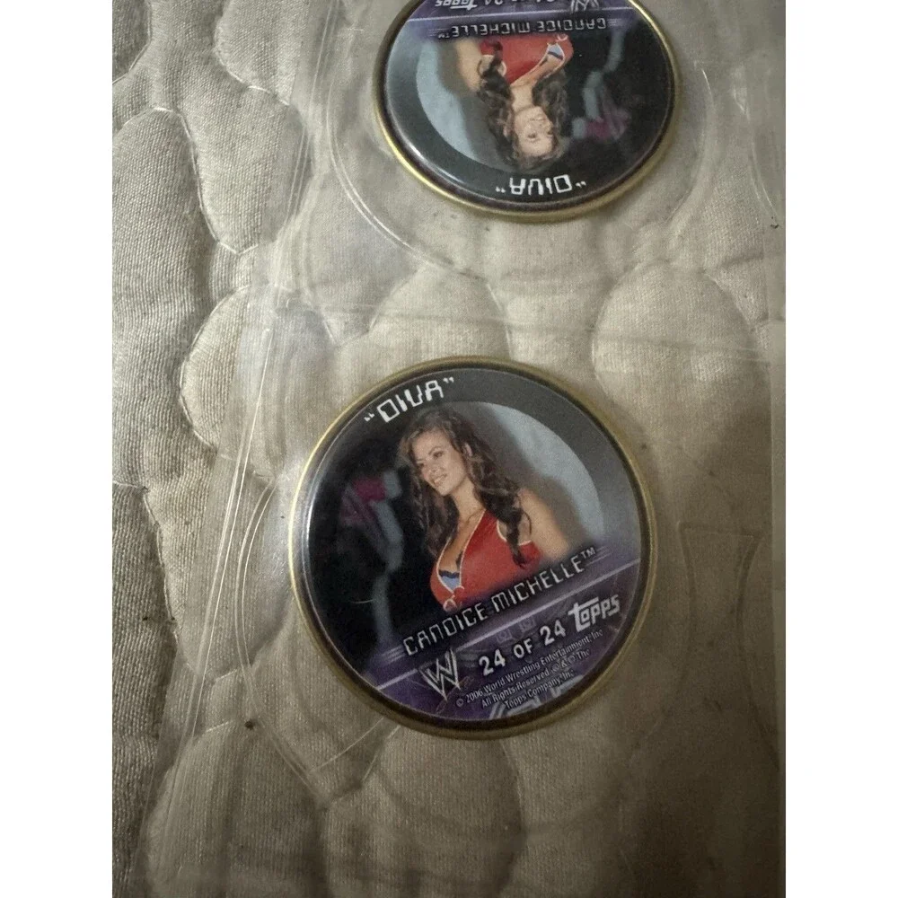 2006 Topps WWE Poker Chip Lot of 9 Undertaker Triple H Kane Candice Michelle